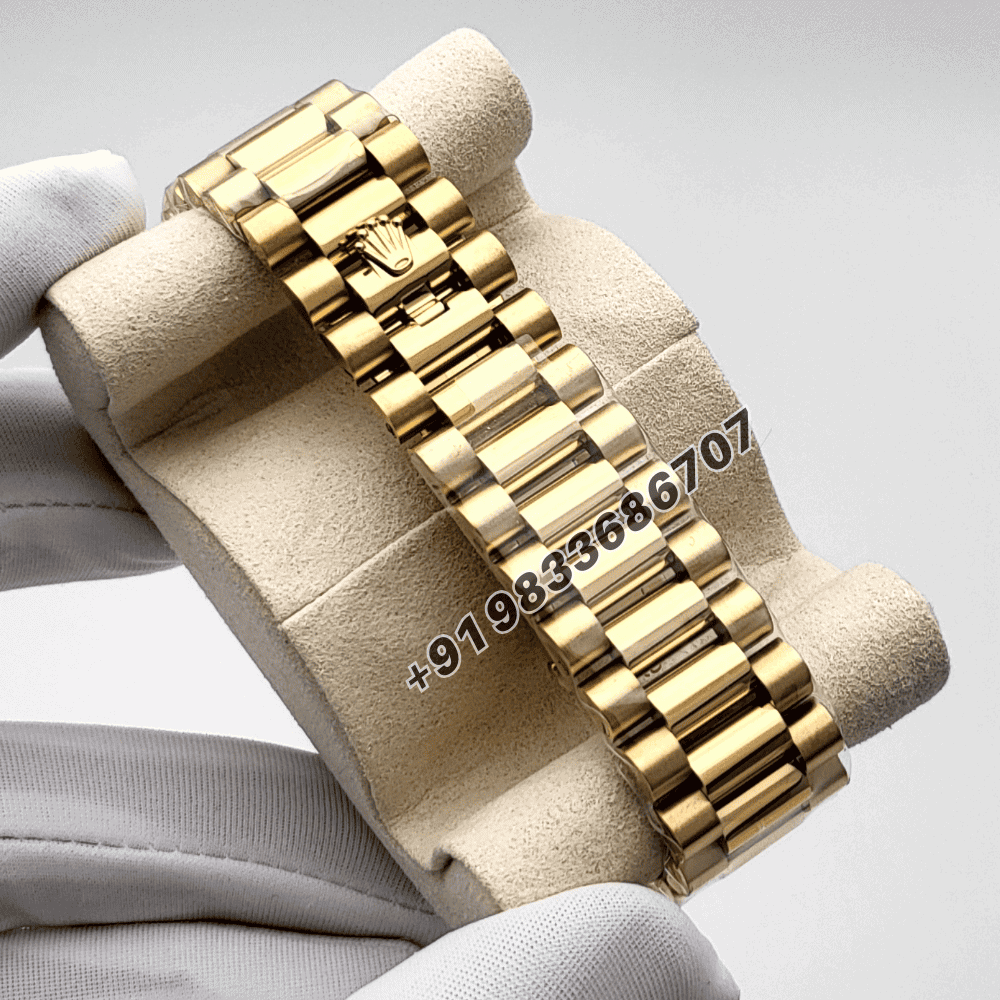 Rolex Day-Date 18kt Yellow Gold Green Dial 40mm Exact 1:1 Top Quality Super Clone Replica Swiss ETA 3255 Automatic Movement Watch