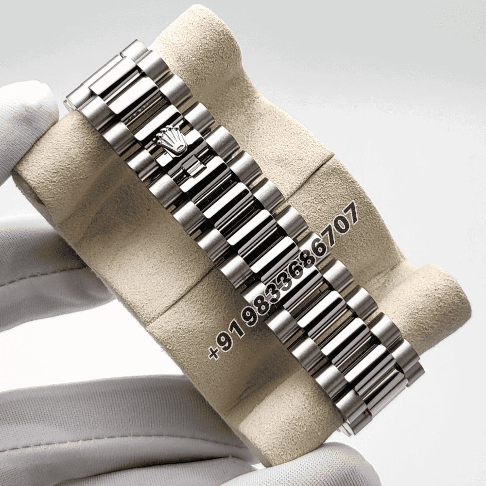 Rolex Day-Date White Gold Bright Blue Dial 40mm Exact 1:1 Top Quality Replica Super Clone Swiss ETA 3255 Automatic Movement Watch