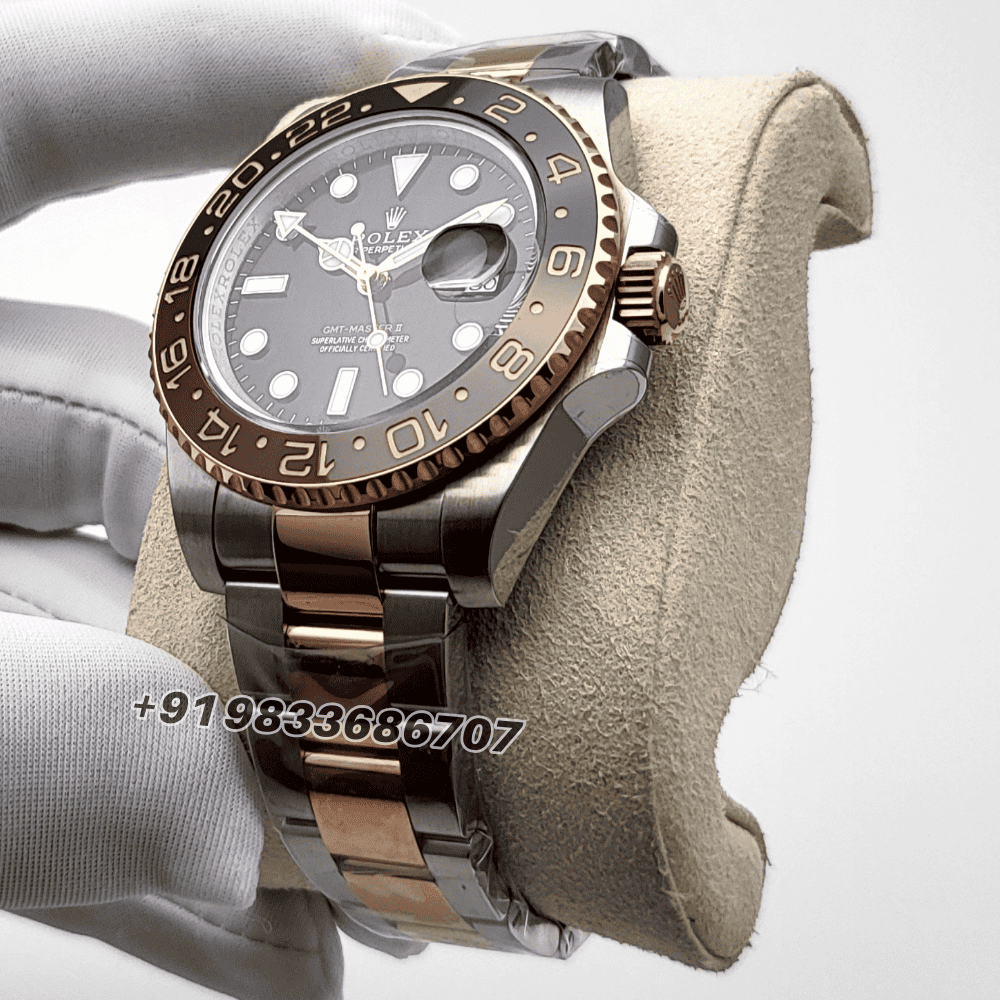 Rolex GMT Master II Rootbeer 2-Tone Black Dial 40mm Exact (3)
