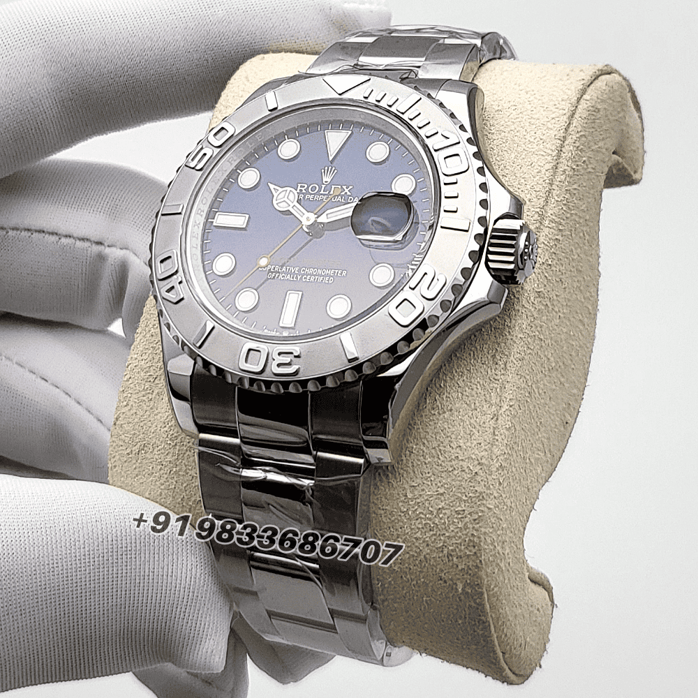 Rolex Yacht-Master Oystersteel and Platinum Bright Blue Dial 40mm Exact (3)