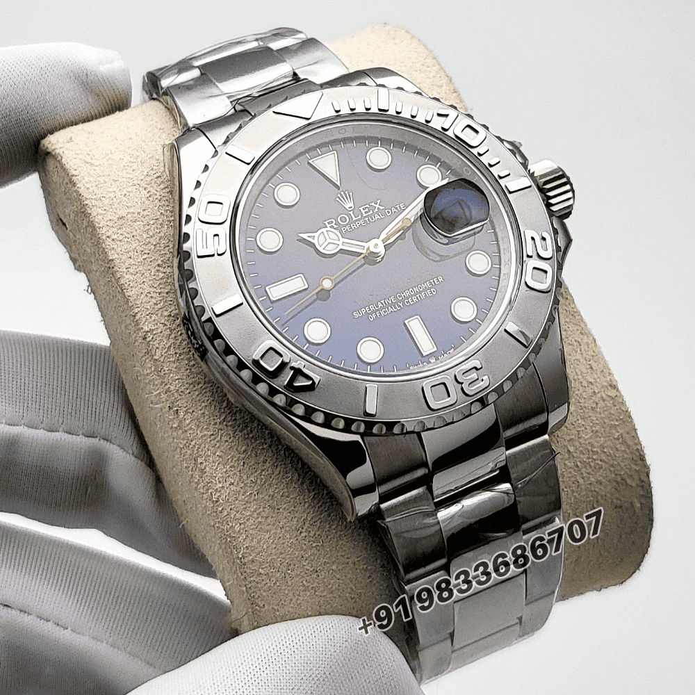 Rolex Yacht-Master Oystersteel and Platinum Bright Blue Dial 40mm Exact (3)