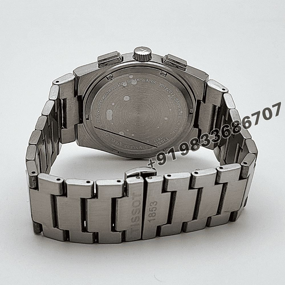 Tissot 1853 T-Classic PRX Chronograph Black Dial Stainless Steel Strap High Quality Watch - Image 4