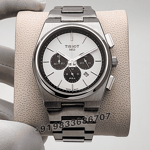 Tissot 1853 T-Classic PRX Chronograph White Dial Stainless Steel High Quality Watch