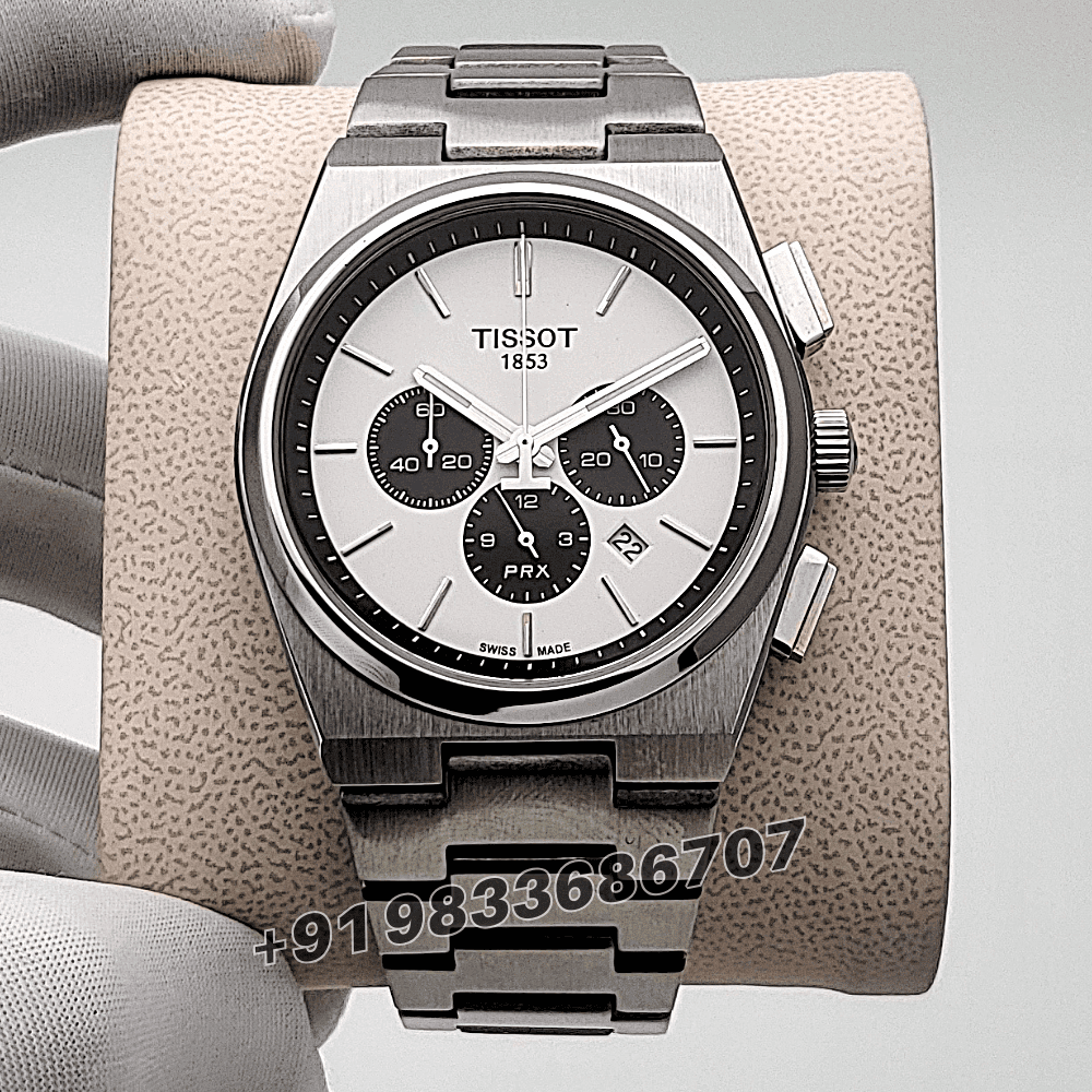 Tissot 1853 T-Classic PRX Chronograph White Dial Stainless Steel High Quality Watch