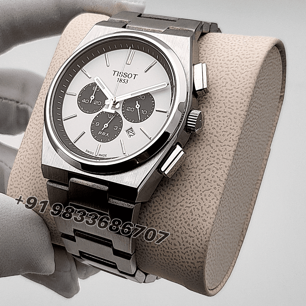Tissot 1853 T-Classic PRX Chronograph White Dial Stainless Steel High Quality Watch