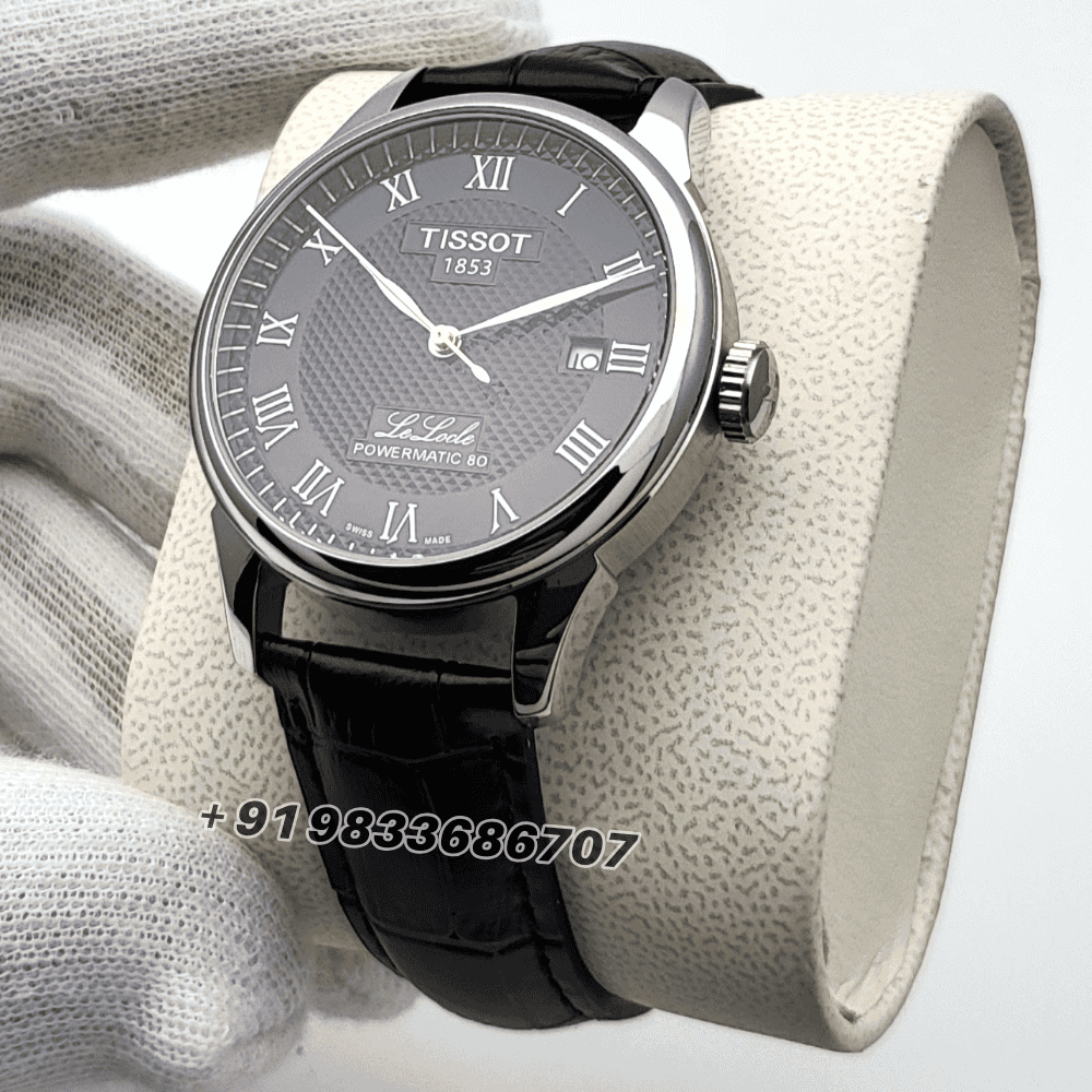 Tissot Le Locle Roman Marking Black Dial 39mm Leather Strap High Quality Swiss Automatic Movement Watch