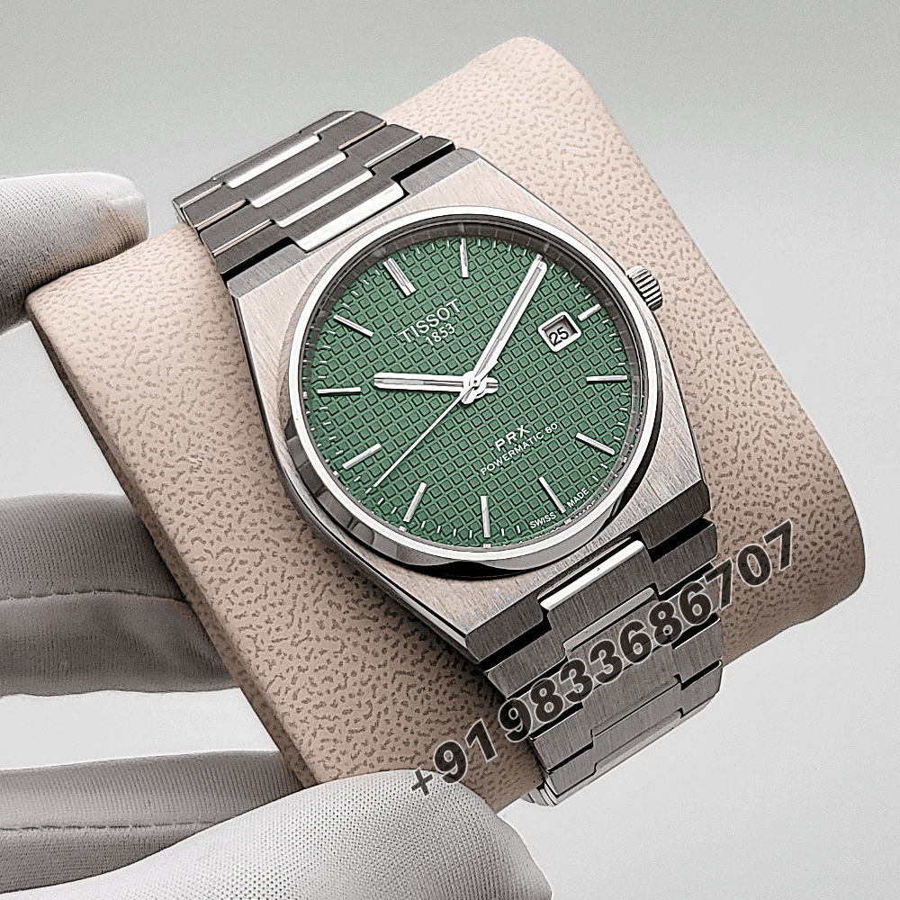 Tissot PRX Powermatic 80 Stainless Steel Green Dial 40mm High Quality Swiss Automatic Movement First Copy Watch - Image 3