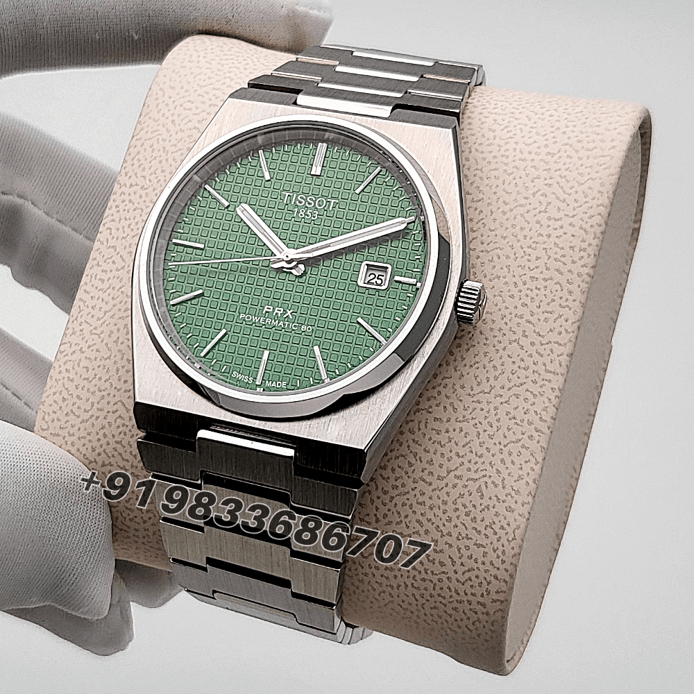 Tissot PRX Powermatic 80 Stainless Steel Green Dial 40mm High Quality Swiss Automatic Movement First Copy Watch