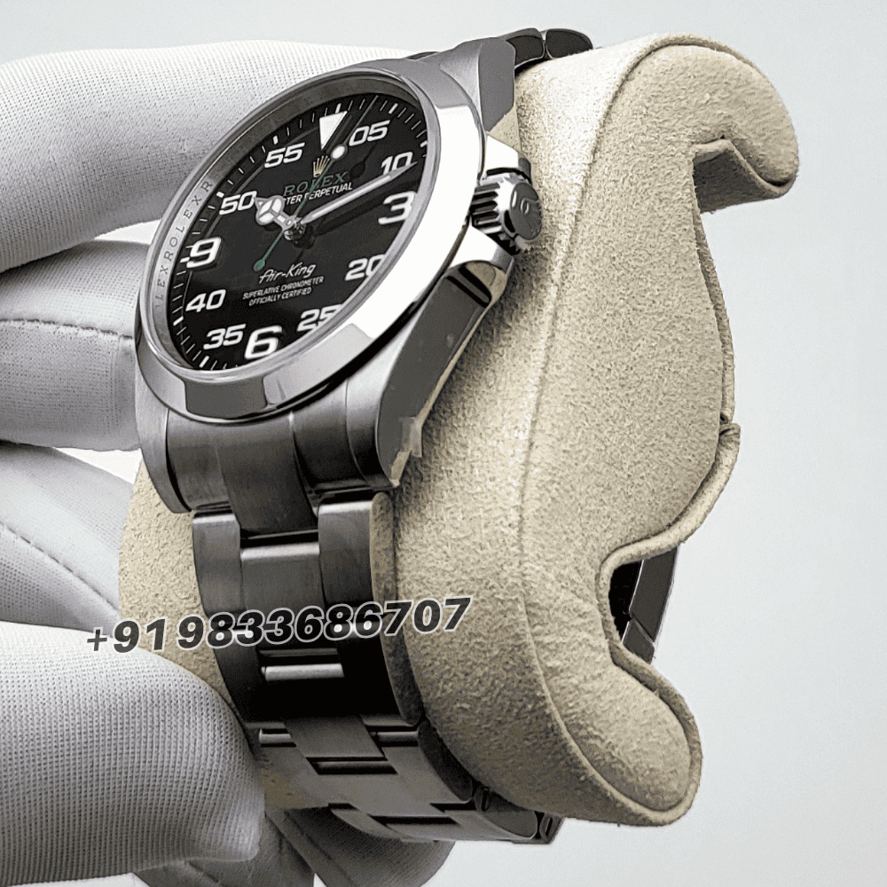 Rolex Air-King 40mm Black Dial Oystersteel Bracelet Exact 1:1 Top Quality Super Clone Replica Swiss ETA 3230 Automatic Movement Watch