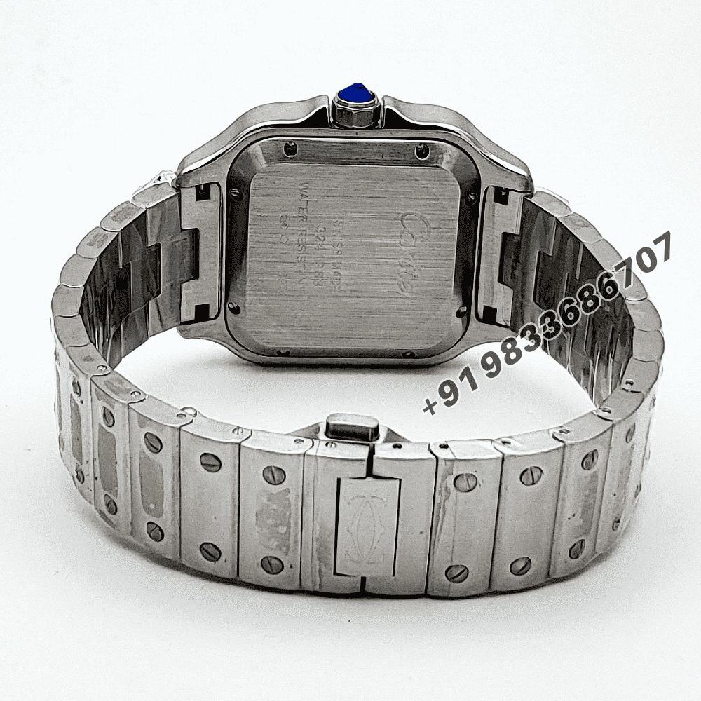 Cartier Santos Stainless Steel White Dial High Quality Swiss Automatic Watch (2)