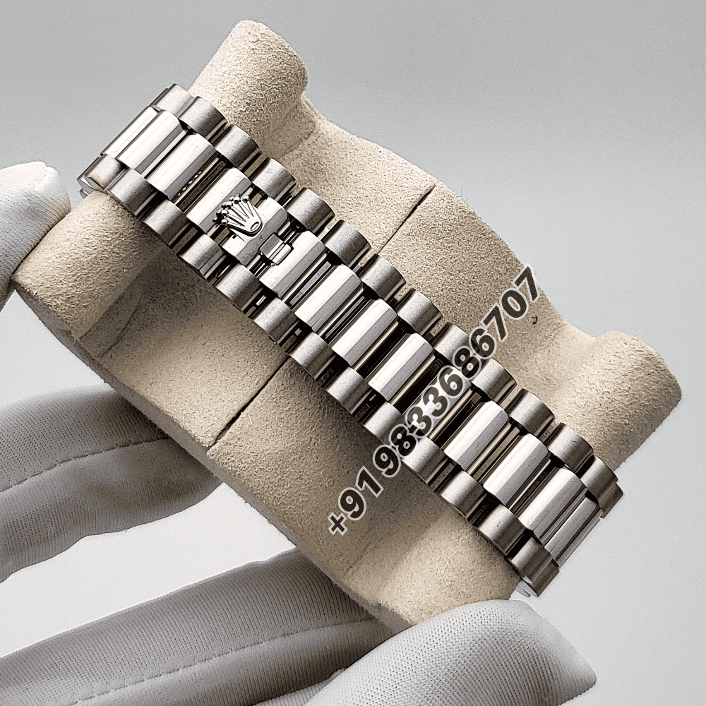 Rolex Day-Date Oyster Platinum Olive Green Dial 40mm Exact 1:1 Top Quality Super Clone Replica Swiss ETA 3255 Automatic Movement Watch - Image 4