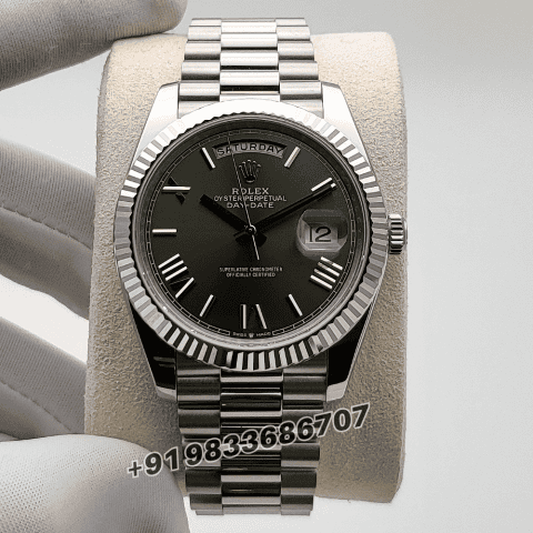 Rolex Day-Date Oyster Platinum Olive Green Dial 40mm Exact 1:1 Top Quality Super Clone Replica Swiss ETA 3255 Automatic Movement Watch