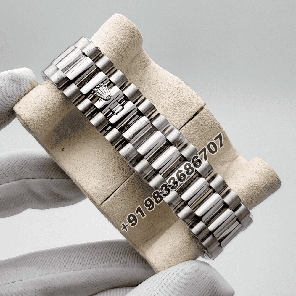 Rolex Day-Date Oyster White Gold Slate Dial 40mm Exact 1:1 Top Quality Super Clone Replica Swiss ETA 3255 Automatic Movement Watch - Image 4