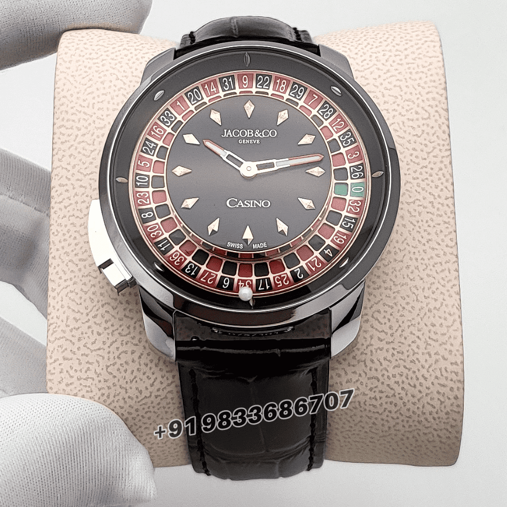 Jacob & Co Casino Tourbillon 18kt White Gold 44mm Exact 1:1 Top Quality Super Clone Replica Swiss ETA JCAM51 Movement Watch