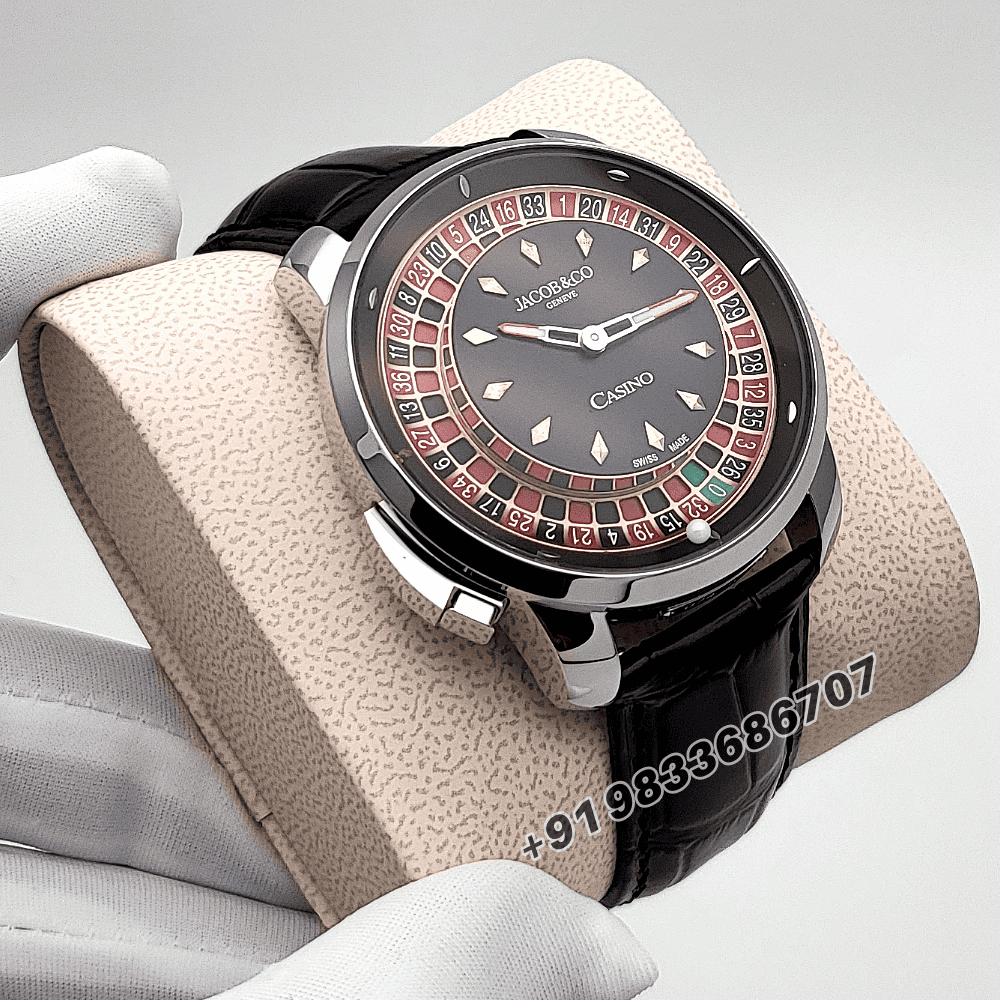 Jacob & Co Casino Tourbillon 18kt White Gold 44mm Exact 1:1 Top Quality Super Clone Replica Swiss ETA JCAM51 Movement Watch