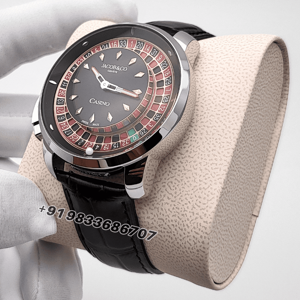Jacob & Co Casino Tourbillon 18kt White Gold 44mm Exact 1:1 Top Quality Super Clone Replica Swiss ETA JCAM51 Movement Watch