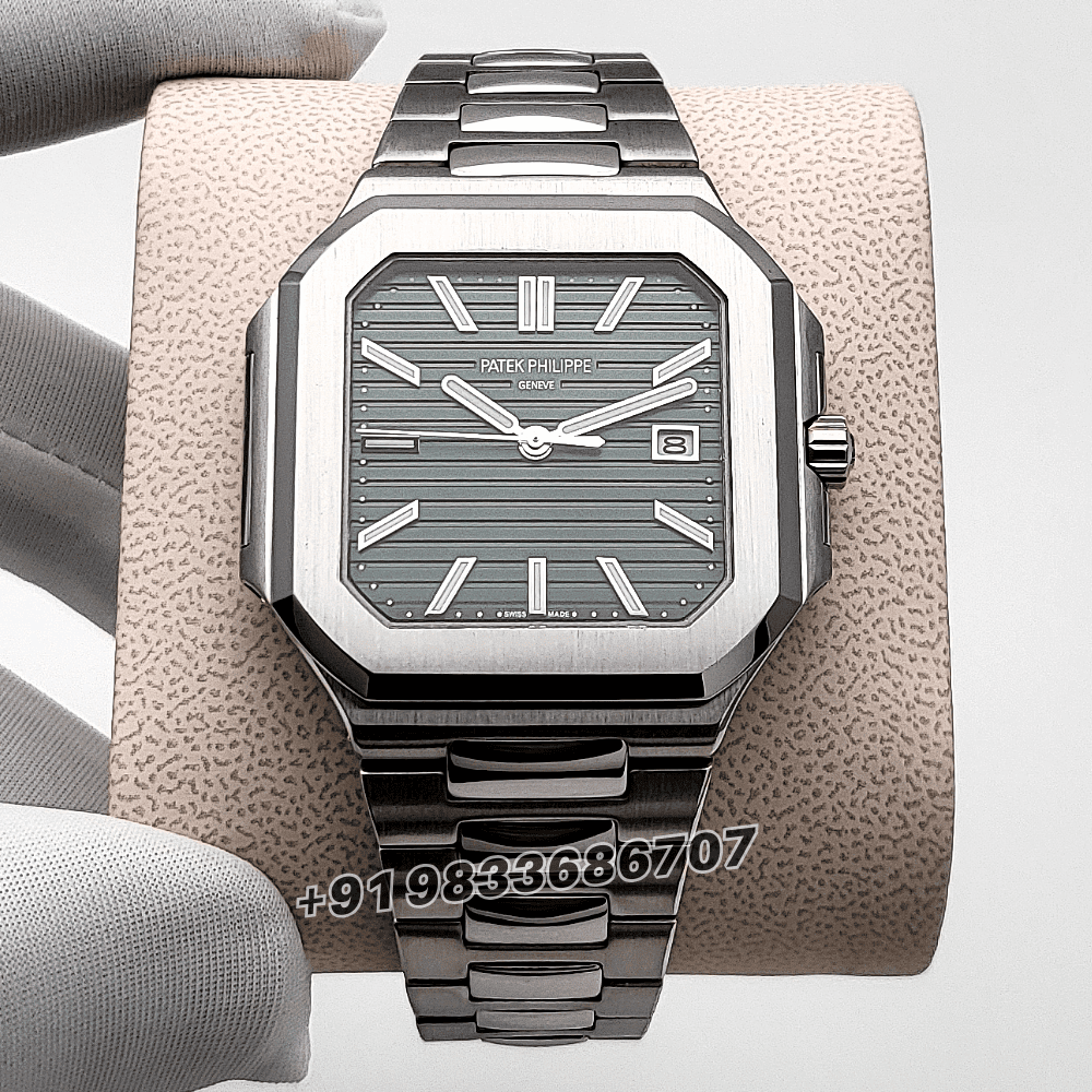 Patek Philippe Cubitus Stainless Steel 5821/1A-001 Sunburst Olive Green Dial 45mm Exact 1:1 Replica Top Quality Super Clone Swiss ETA 26-330 S C Automatic Movement Watch