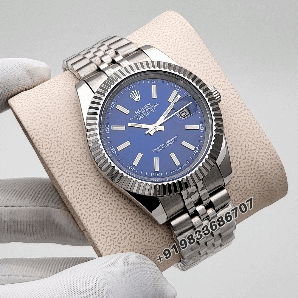 Rolex Datejust Blue Dial 41mm Jubilee Bracelet High Quality Swiss Automatic Watch - Image 3