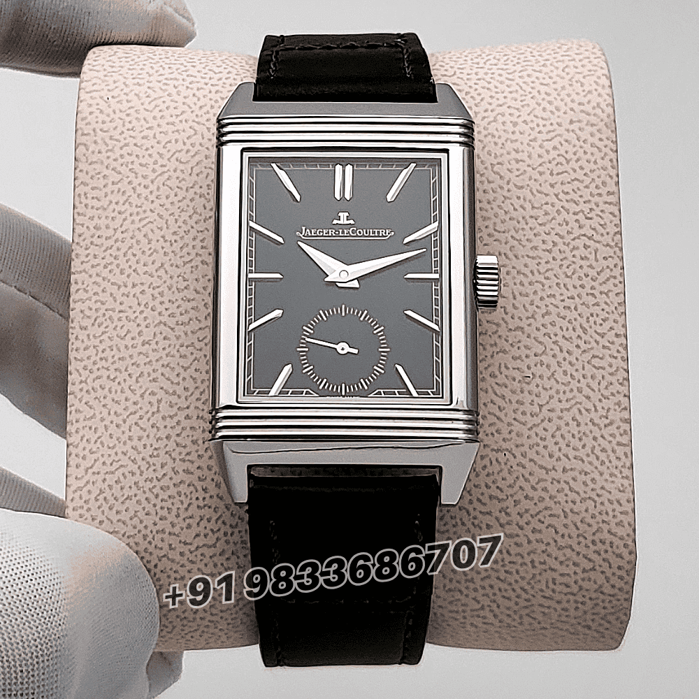 Jaeger-LeCoultre Reverso Tribute Monogace Small Seconds Green leather Strap Exact 11 Top Quality Replica Super Clone Swiss ETA