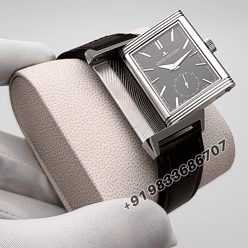 Jaeger-LeCoultre Reverso Tribute Monogace Small Seconds Green leather Strap Exact 11 Top Quality Replica Super Clone Swiss ETA