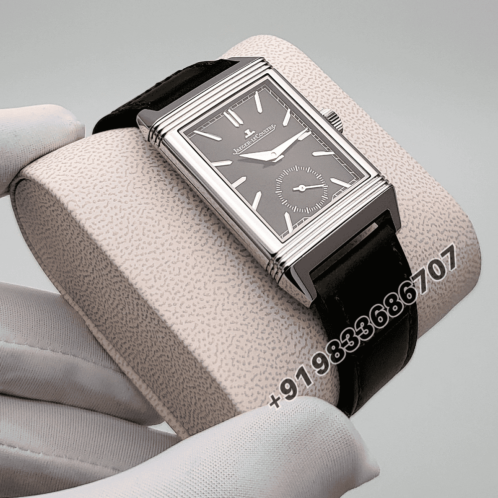 Jaeger-LeCoultre Reverso Tribute Monogace Small Seconds Green leather Strap Exact 11 Top Quality Replica Super Clone Swiss ETA