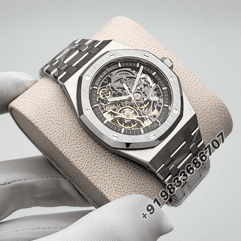Audemars Piguet Royal Oak Double Balance Wheel Openworked Stainless Steel 41mm Exact 11 Top Quality Replica Super Clone Swiss ETA 3132 Automatic Movement Watch