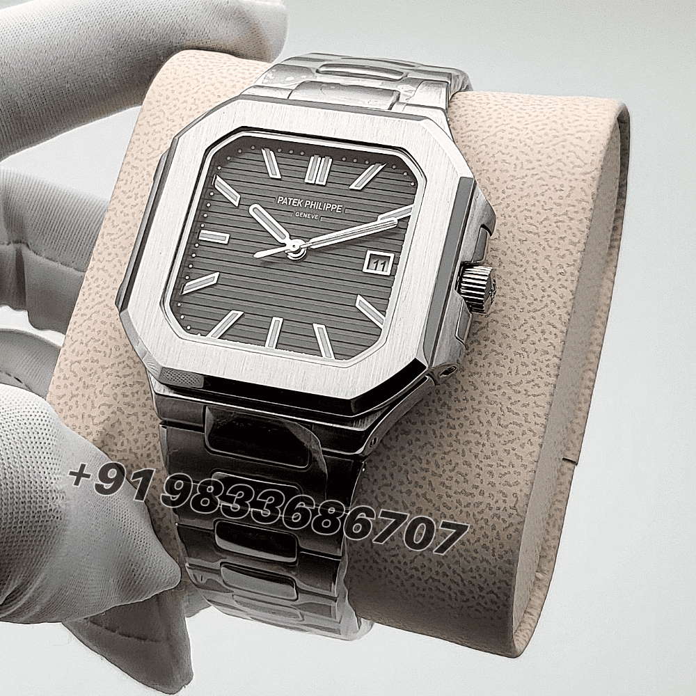 Patek Philippe Cubitus Stainless Steel Sunburst Olive Green Dial 45mm High Quality Swiss Automatic Replica Watch - Image 2