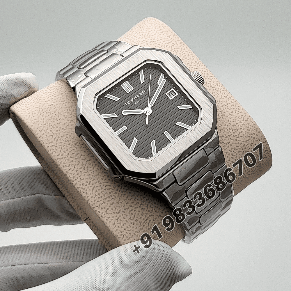 Patek Philippe Cubitus Stainless Steel Sunburst Olive Green Dial 45mm High Quality Swiss Automatic Replica Watch - Image 3