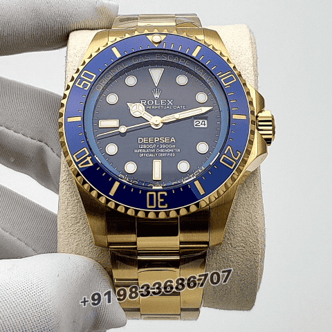 Rolex Deepsea Oyster Yellow Gold 44mm Exact 1:1 Top Quality Super Clone Replica Swiss ETA 3235 Automatic Movement Watch