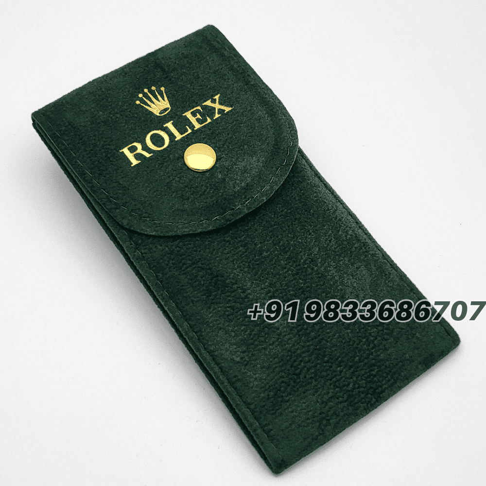 Rolex Green Velvet Travel Pouch with Insert - Image 3