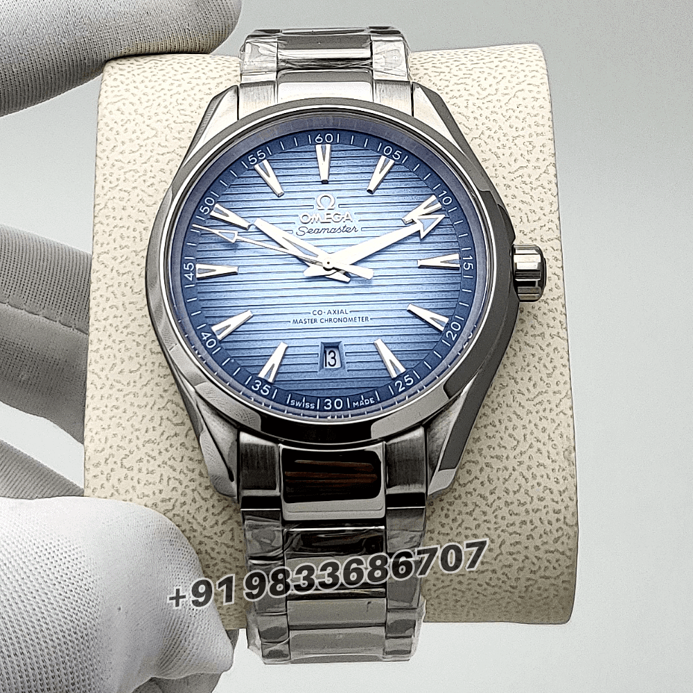 Omega Seamaster Aqua Terra 150m Co-Axial Master Chronometer 41mm Blue Dial High Quality Swiss Automatic Watch