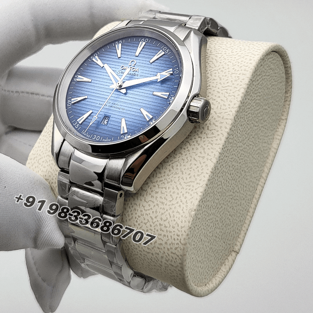Omega Seamaster Aqua Terra 150m Co-Axial Master Chronometer 41mm Blue Dial High Quality Swiss Automatic Watch - Image 2