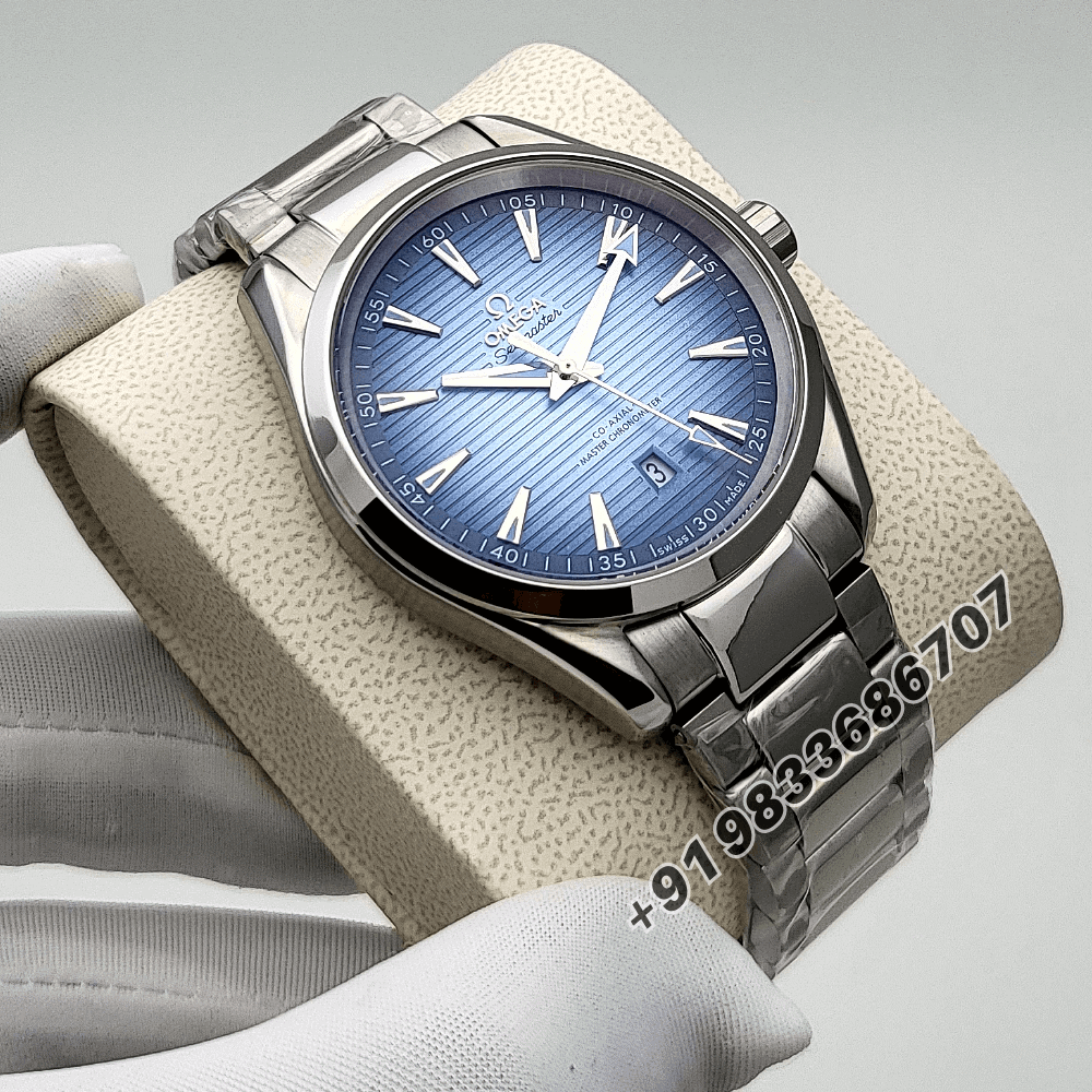 Omega Seamaster Aqua Terra 150m Co-Axial Master Chronometer 41mm Blue Dial High Quality Swiss Automatic Watch - Image 3