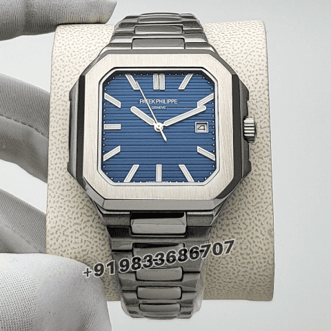 Patek Philippe Cubitus White Gold Sunburst Blue-Gray Dial 40mm High Quality Swiss Automatic Replica Watch