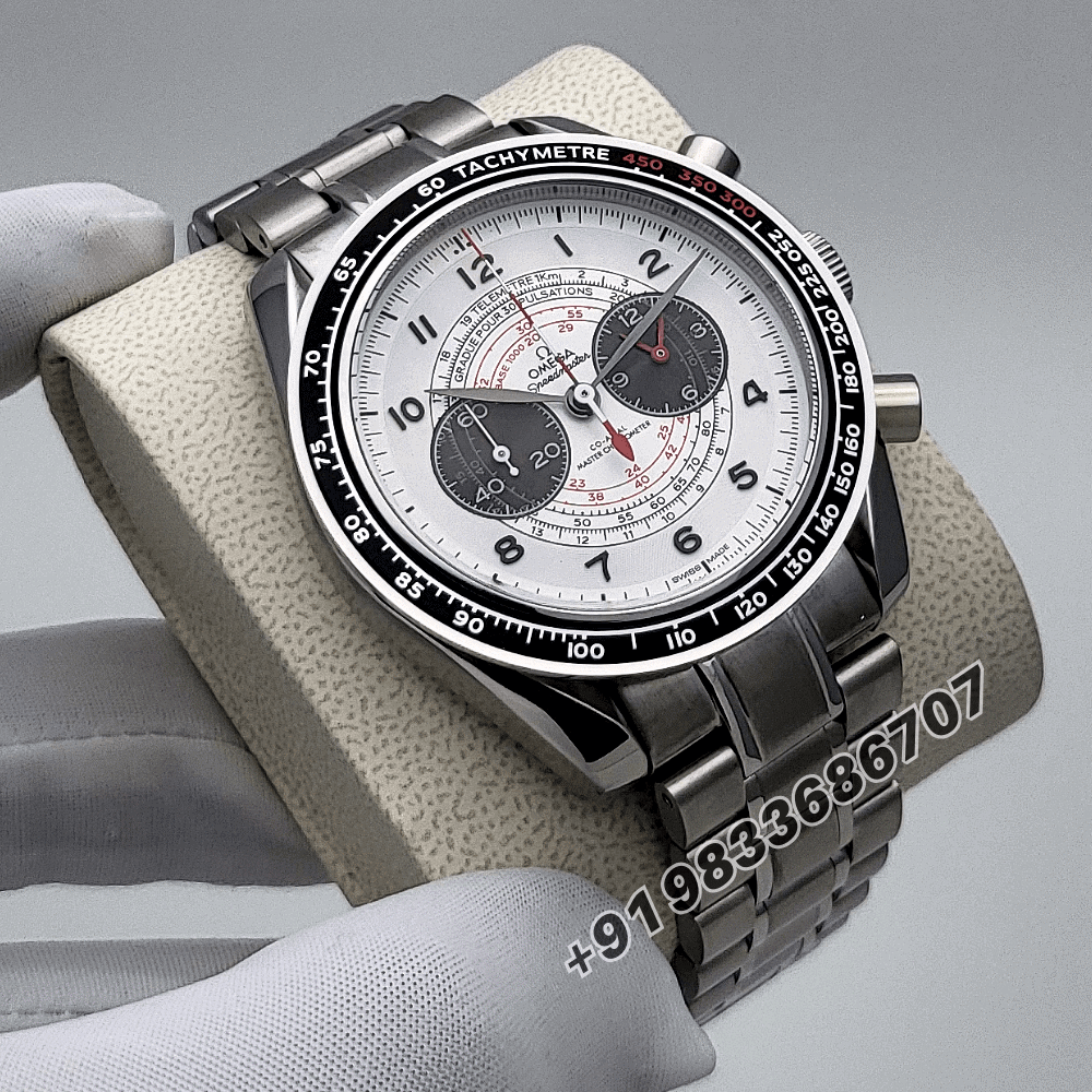 Omega Speedmaster Chronoscope Stainless Steel 43mm Silver Dial High Quality Watch - Image 3