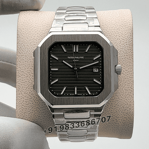 Patek Philippe Cubitus Stainless Steel Sunburst Olive Green Dial 45mm High Quality Swiss Automatic Replica Watch