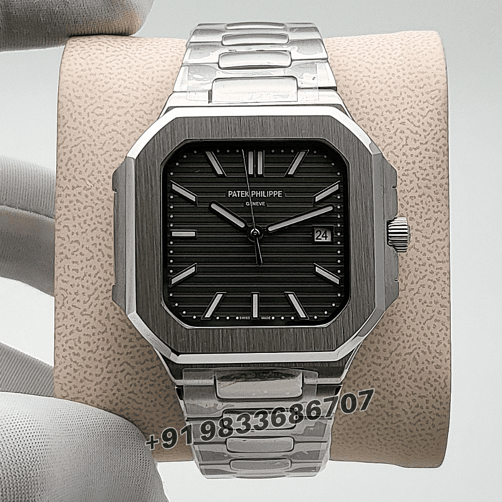 Patek Philippe Cubitus Stainless Steel Sunburst Olive Green Dial 45mm High Quality Swiss Automatic Replica Watch