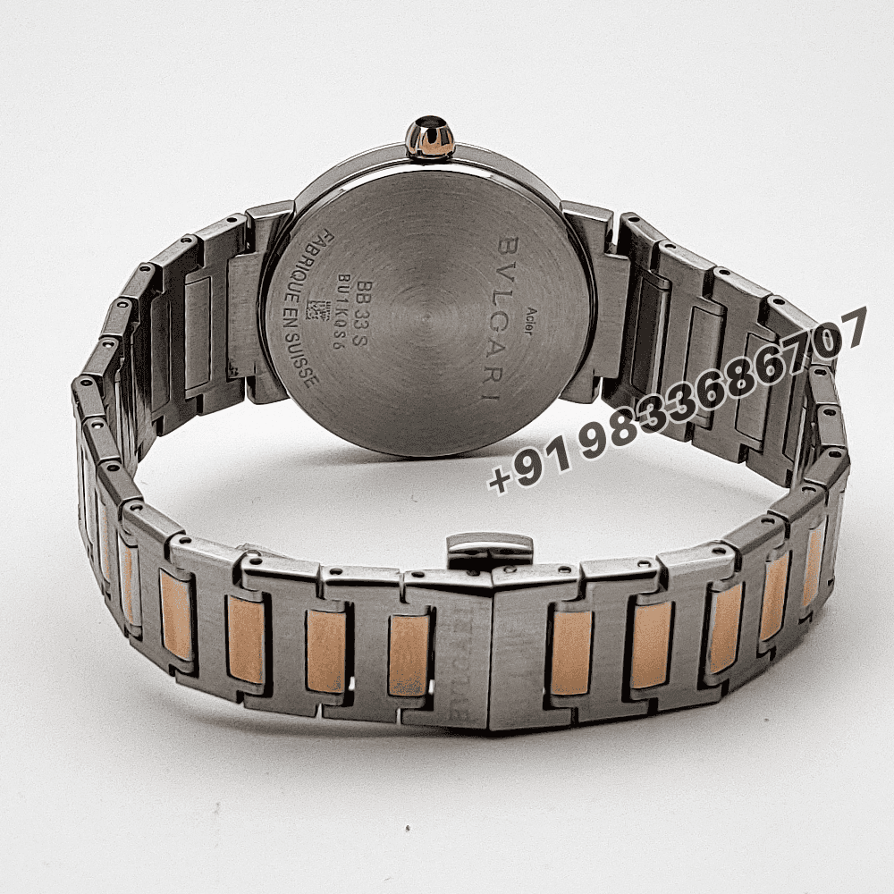 Bvlgari Bvlgari Dual Tone Rose Gold Bezel Green Satiné Soleil Lacquered Dial High Quality Women’s Watch - Image 4