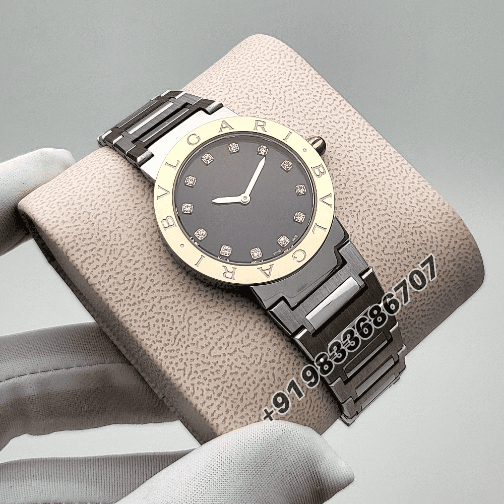 Bvlgari Bvlgari Stainless Steel Rose Gold Bezel Anthracite Lacquered Dial High Quality Women’s Watch - Image 3