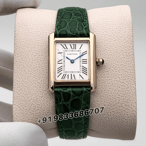 Cartier Tank Louis Rose Gold White Dial High Quality First Copy Women’s Watch