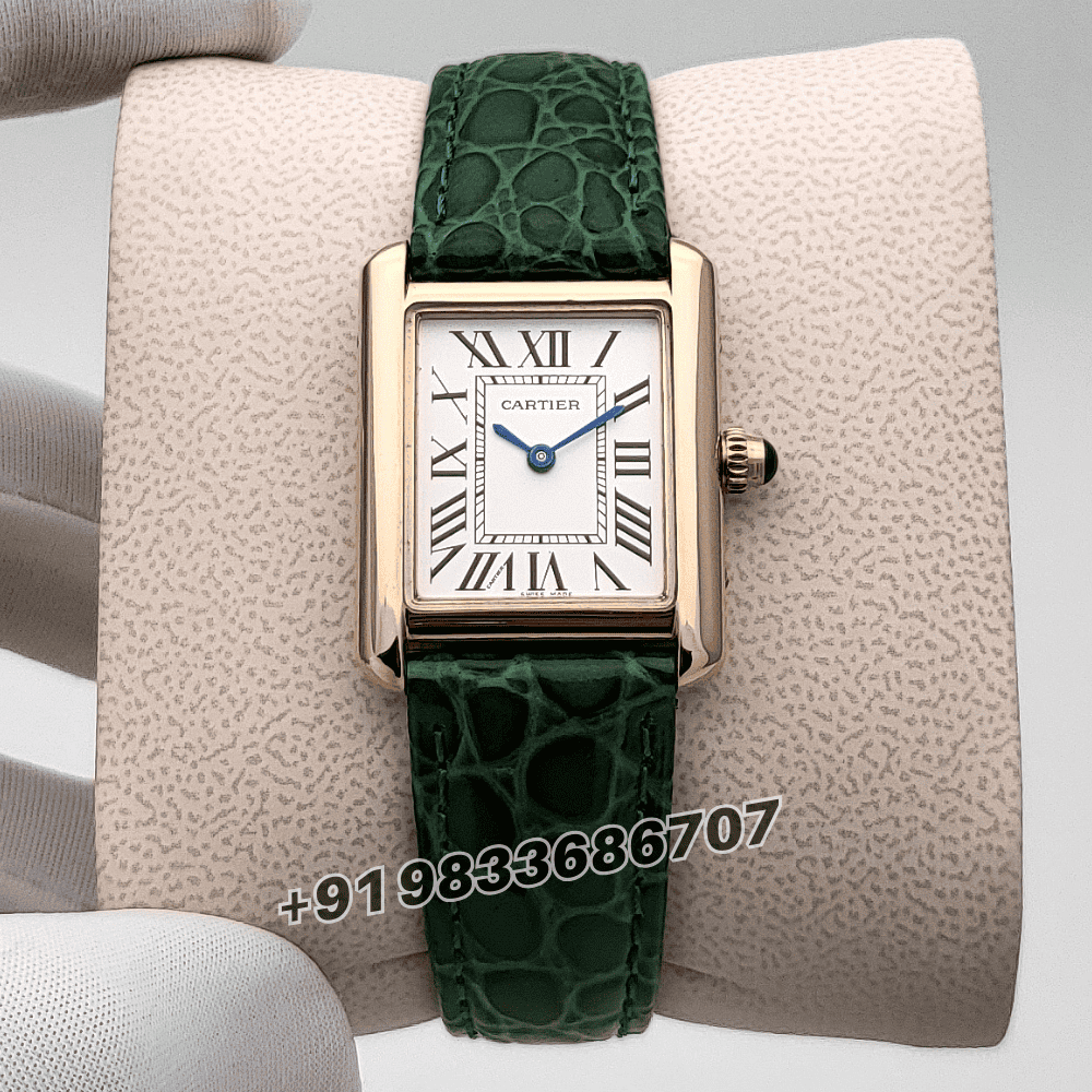 Cartier Tank Louis Rose Gold White Dial High Quality First Copy Women’s Watch