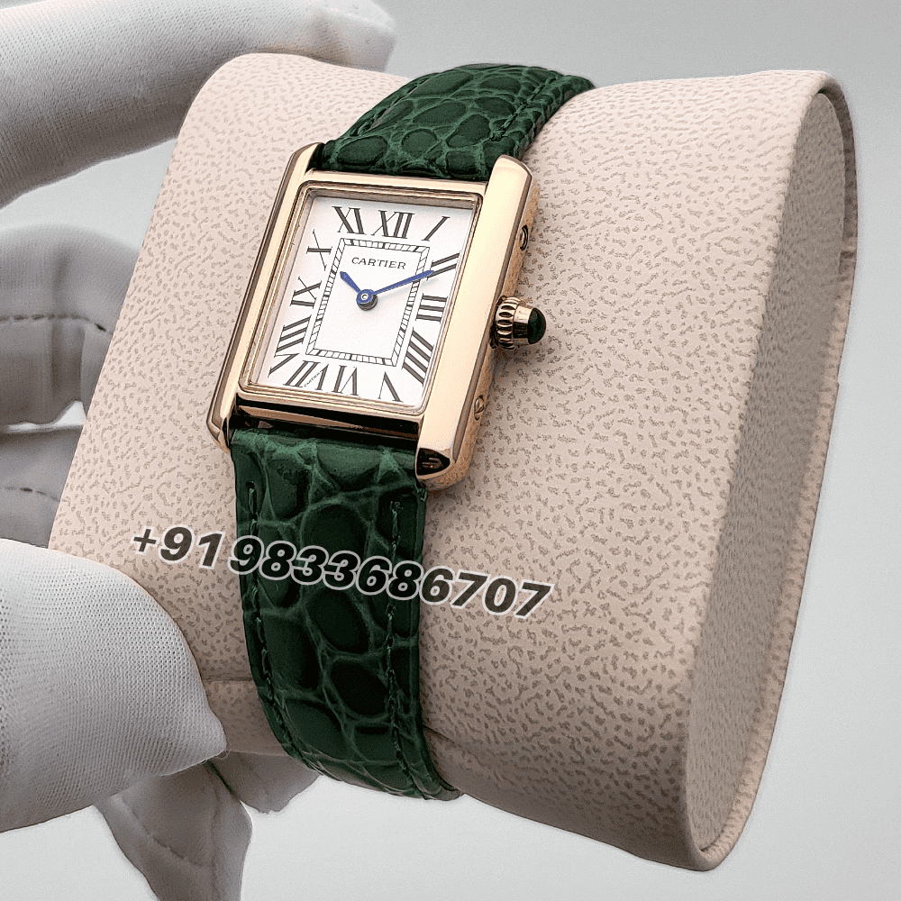 Cartier Tank Louis Rose Gold White Dial High Quality First Copy Women’s Watch - Image 2