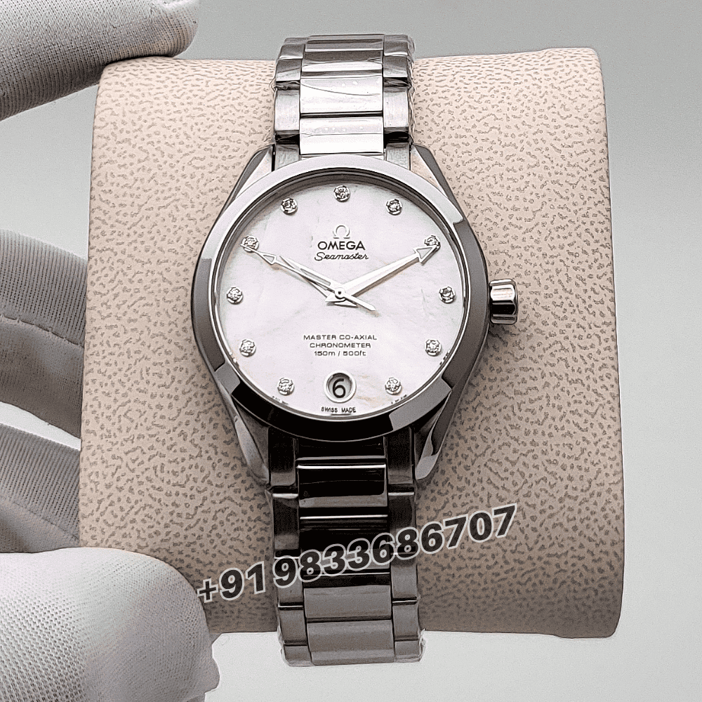 Omega Seamaster Aqua Terra 150m Co-Axial Master Chronometer 34mm Mother of Pearl Pink Dial High Quality Women’s Watch