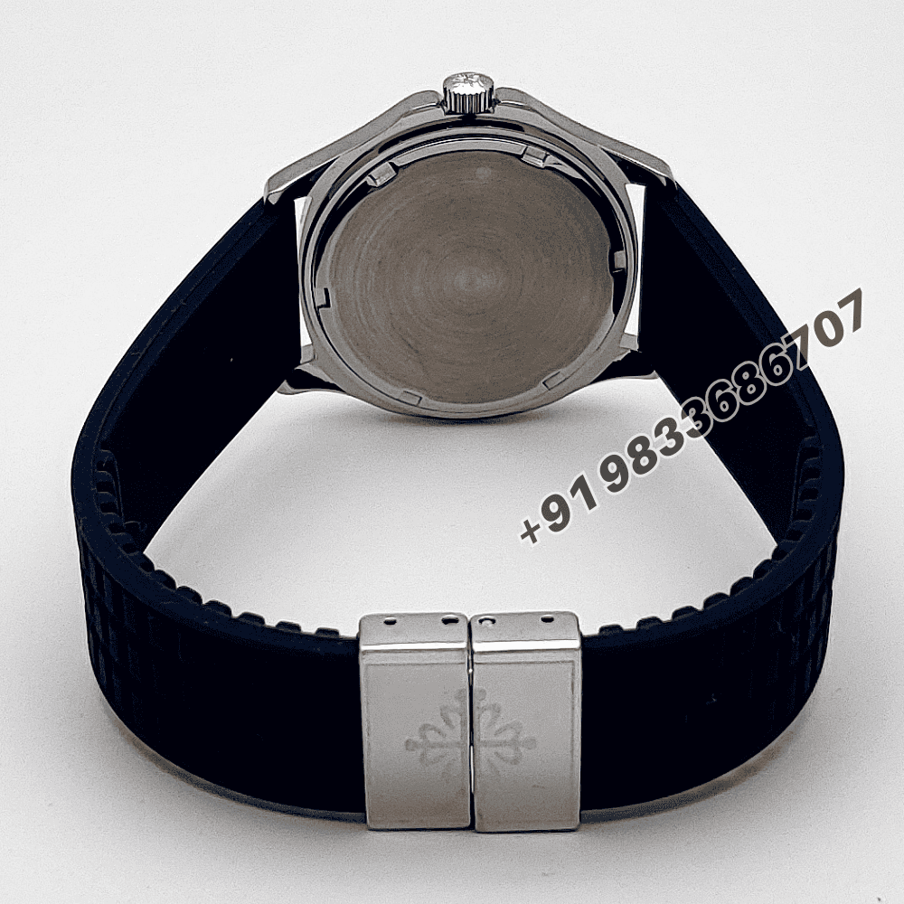 Patek Philippe Aquanaut Steel Blue Dial Diamonds Marking Bezel Rubber Strap High Quality Women’s Watch - Image 4