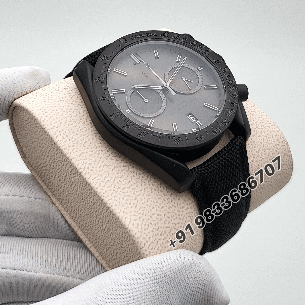Omega Speedmaster Ceramic Dark Side Of The Moon Chronograph Black Dial High Quality Watch - Image 3