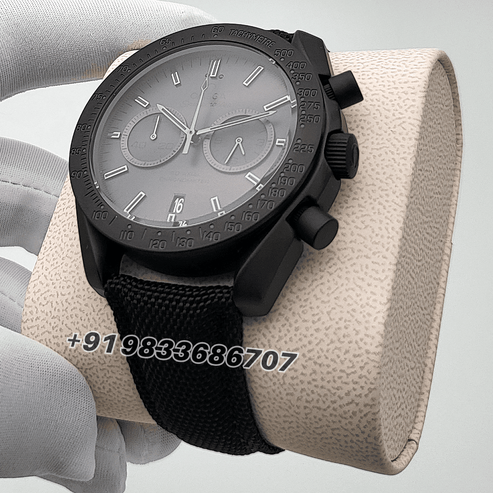Omega Speedmaster Ceramic Dark Side Of The Moon Chronograph Black Dial High Quality Watch - Image 2