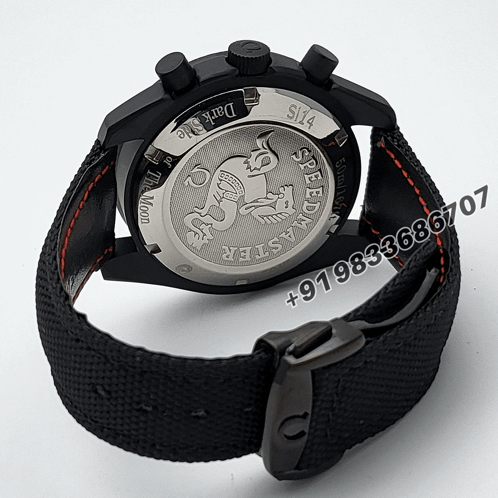 Omega Speedmaster Ceramic Dark Side Of The Moon Chronograph Black Dial High Quality Watch - Image 4