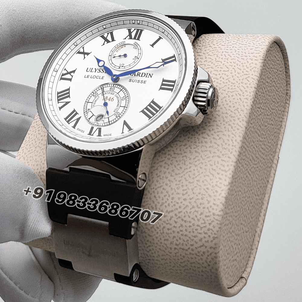 Ulysse Nardin Marine Torpilleur Stainless Steel White Lacquered Dial High Quality Swiss Automatic Watch - Image 2