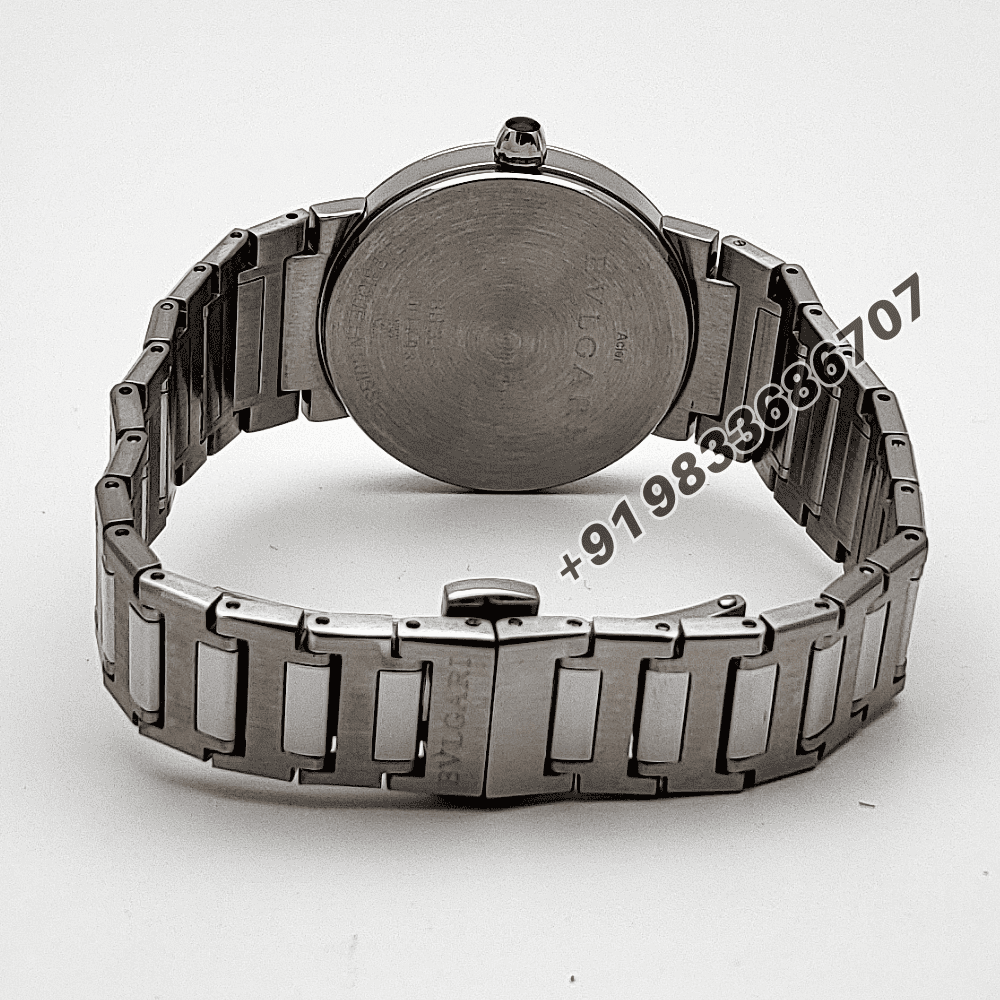 Bvlgari Bvlgari Stainless Steel Rose Gold Bezel Silver Sunray Dial High Quality Women’s Watch - Image 4