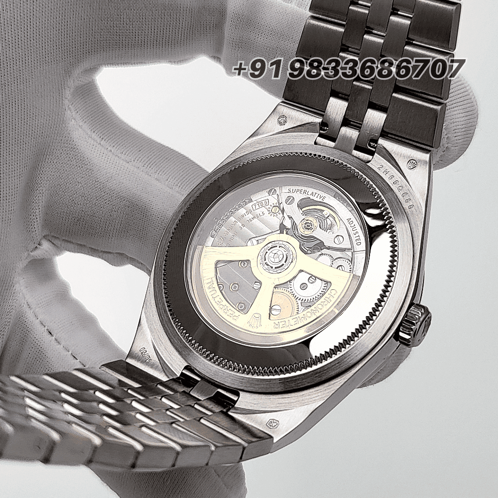 Rolex Land-Dweller 40mm Oystersteel and White Gold Intense White Honeycomb Motif Dial Exact 1:1 Top Quality Replica Super Clone Swiss ETA 7135 Automatic Movement Watch - Image 5